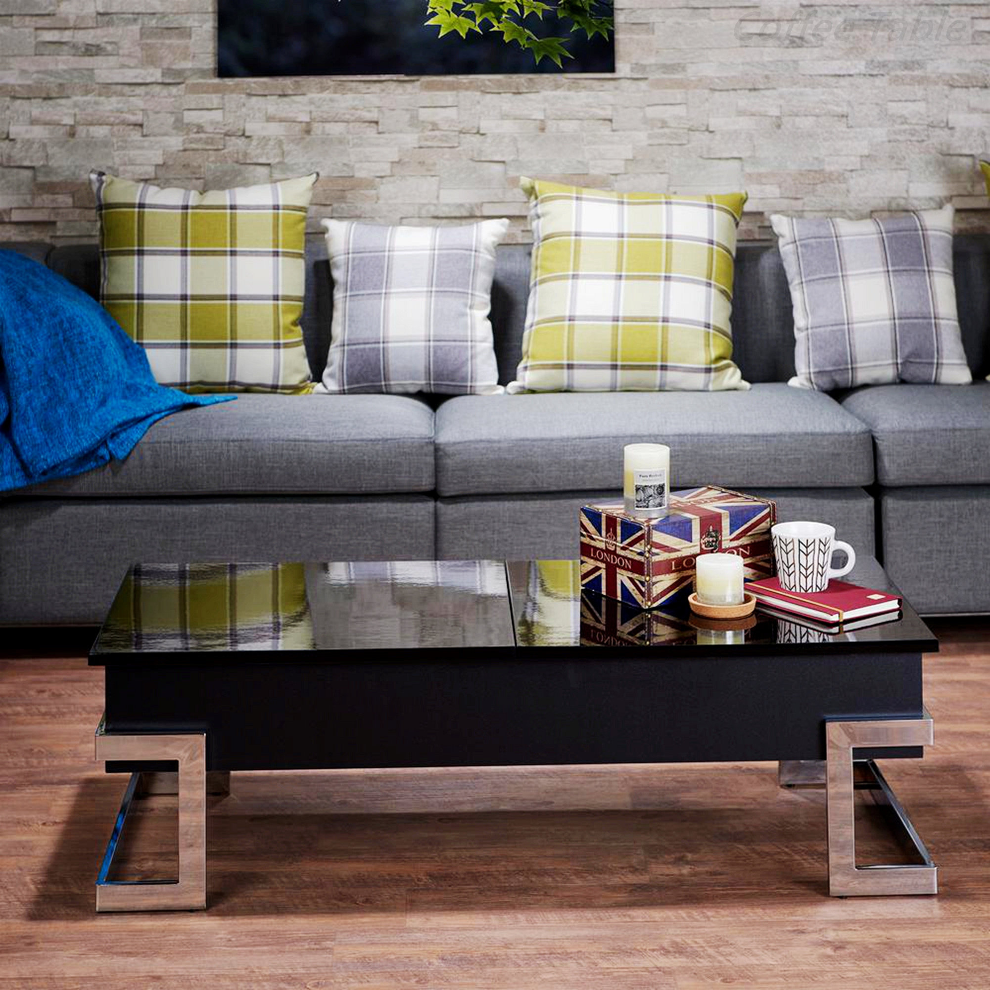 Ivy Bronx Single Coffee Table Coffee Table With Metal Base And Lift Top